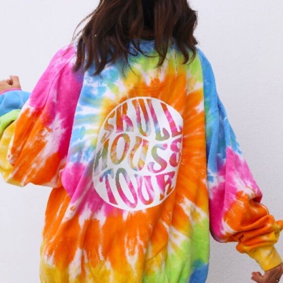 Skull House Designs Tie Dye Crewneck Rainbow Dream M/L NWT IN PACKAGING - Picture 4 of 6
